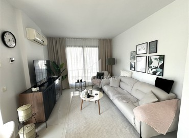 Стильная линейная квартира 3+1, 109м² в элитном комплексе в 450м от моря в районе Кестель, Алания ID-18919 фото-3