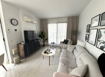 Стильная линейная квартира 3+1, 109м² в элитном комплексе в 450м от моря в районе Кестель, Алания ID-18919 фото-4