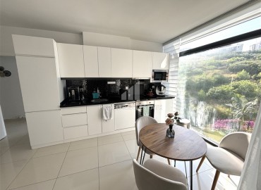 Стильная линейная квартира 3+1, 109м² в элитном комплексе в 450м от моря в районе Кестель, Алания ID-18919 фото-5