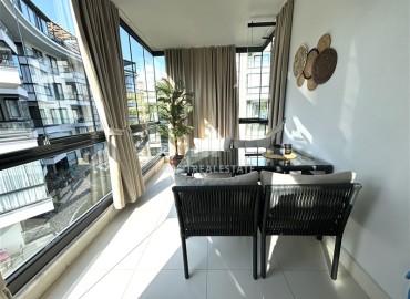 Стильная линейная квартира 3+1, 109м² в элитном комплексе в 450м от моря в районе Кестель, Алания ID-18919 фото-7