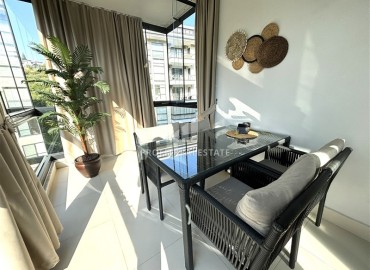 Стильная линейная квартира 3+1, 109м² в элитном комплексе в 450м от моря в районе Кестель, Алания ID-18919 фото-8