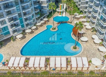 Стильная линейная квартира 3+1, 109м² в элитном комплексе в 450м от моря в районе Кестель, Алания ID-18919 фото-20