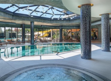 Новая видовая трехкомнатная квартира, 105м², в элитном комплексе на первой береговой линии в Каргыджаке, Алания ID-18938 фото-18