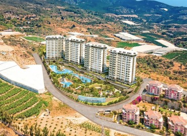 Апартаменты с одной спальней, 50м², на высоком этаже в комплексе с отельной инфраструктурой в Махмутларе, Алания ID-18966 фото-1