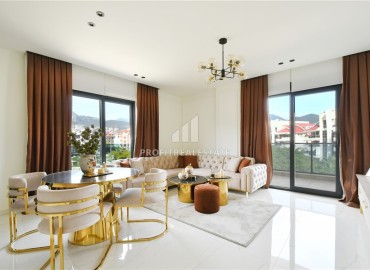 Видовая квартира с двумя спальнями, 78м², с дизайнерским интерьером в элитной резиденции в районе Оба. Алания ID-18973 фото-3