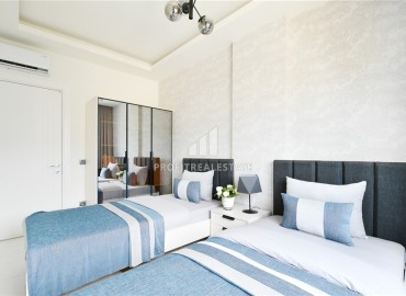 Видовая квартира с двумя спальнями, 78м², с дизайнерским интерьером в элитной резиденции в районе Оба. Алания ID-18973 фото-9