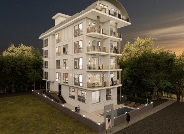 Инвестиционный проект на начальном этапе строительства: квартиры 56-135м², в резиденции в центре Алании, 50м от моря ID-18991 фото-1