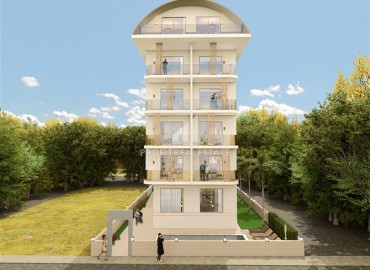 Инвестиционный проект на начальном этапе строительства: квартиры 56-135м², в резиденции в центре Алании, 50м от моря ID-18991 фото-8