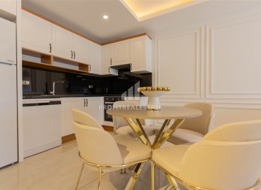 Видовая дизайнерская квартира 1+1, 55м², в элитном комплексе на первой береговой линии в Махмутларе, Алания ID-19032 фото-4