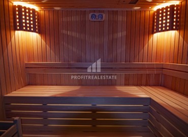 Видовая дизайнерская квартира 1+1, 55м², в элитном комплексе на первой береговой линии в Махмутларе, Алания ID-19032 фото-22