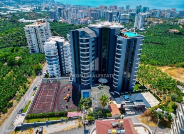 Видовая меблированная квартира с одной спальней, 55м², в элитном комплексе в Махмутларе, Алания ID-19051 фото-1