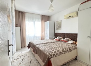 Трехкомнатная меблированная квартира, 90м², в резиденции с бассейном, у моря в Махмутларе, Алания ID-19060 фото-14