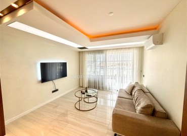 Элегантная видовая двухкомнатная квартира, 64м², в элитном комплексе района Каргыджак, Алания ID-19063 фото-3