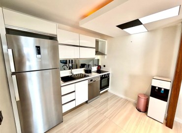 Элегантная видовая двухкомнатная квартира, 64м², в элитном комплексе района Каргыджак, Алания ID-19063 фото-4