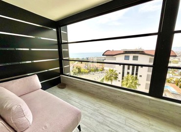 Элегантная видовая двухкомнатная квартира, 64м², в элитном комплексе района Каргыджак, Алания ID-19063 фото-9