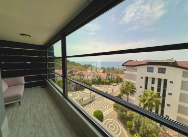 Элегантная видовая двухкомнатная квартира, 64м², в элитном комплексе района Каргыджак, Алания ID-19063 фото-10