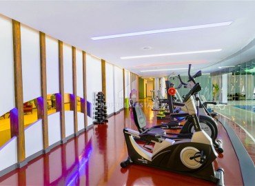 Элегантная видовая двухкомнатная квартира, 64м², в элитном комплексе района Каргыджак, Алания ID-19063 фото-16