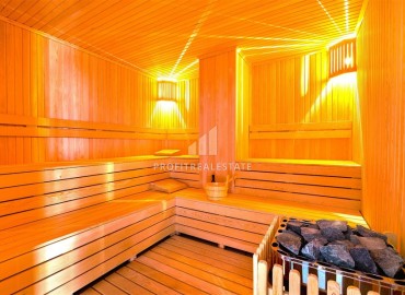 Элегантная видовая двухкомнатная квартира, 64м², в элитном комплексе района Каргыджак, Алания ID-19063 фото-22