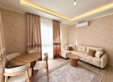 Элегантные апартаменты 1+1, 55м², в новом бутик-комплексе с бассейном в 800м от моря в Махмутларе, Алания ID-19064 фото-1