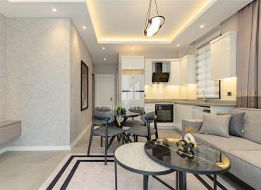 Стильная квартира 1+1, 58м² в самом центре Алании, в 400м от пляжа Клеопатры с возможностью краткосрочной аренды ID-19073 фото-7