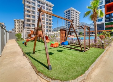 Видовые меблированные апартаменты 1+1, 55м², в новом элитном комплексе в Махмутларе, Алания ID-19086 фото-14