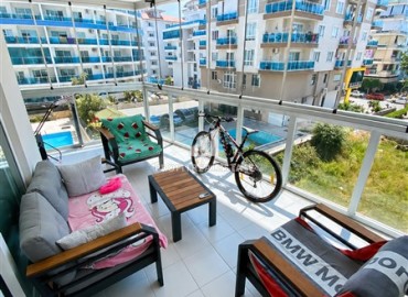 Меблированная квартира с двумя спальнями, 120м², в комплексе премиум класса в 300м от моря в Махмутларе, Алания ID-19090 фото-12
