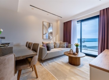 Элитная недвижимость: видовые апартаменты 1+1, 50м², в комплексе премиум-класса в 200м от моря в районе Алании Тосмур ID-18535 фото-2