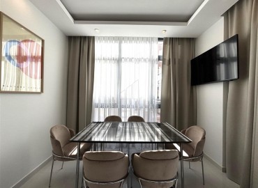 Элегантная двухкомнатная квартира, 72м², в новостройке с бассейном в центре Алании, 500м от пляжа Клеопатры ID-19100 фото-7