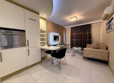 Меблированная квартира 1+1, 45м², в элитной резиденции с отличной локацией в центре Алании под ВНЖ ID-19119 фото-5