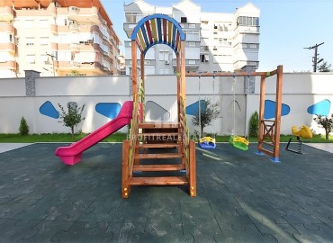 Меблированная трехкомнатная квартира, 80м², в комплексе премиум класса у пляжа Клеопатры, Алания ID-19140 фото-15