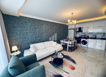 Стильные апартаменты с одной спальней, 68м², в комплексе с бассейном с отличной локацией в 400м от моря в Махмутларе, Алания ID-19147 фото-4