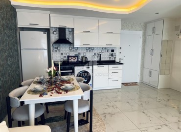 Стильные апартаменты с одной спальней, 68м², в комплексе с бассейном с отличной локацией в 400м от моря в Махмутларе, Алания ID-19147 фото-8