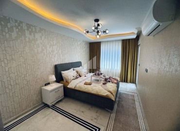 Стильные апартаменты с одной спальней, 68м², в комплексе с бассейном с отличной локацией в 400м от моря в Махмутларе, Алания ID-19147 фото-17