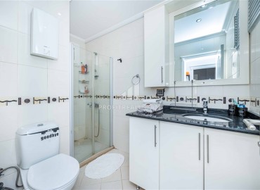 Меблированный дуплекс с тремя спальнями, 155м², с потрясающими видами на море и Аланийскую крепость в районе Алании Тепе ID-19149 фото-5
