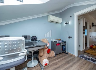 Меблированный дуплекс с тремя спальнями, 155м², с потрясающими видами на море и Аланийскую крепость в районе Алании Тепе ID-19149 фото-22