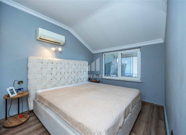 Меблированный дуплекс с тремя спальнями, 155м², с потрясающими видами на море и Аланийскую крепость в районе Алании Тепе ID-19149 фото-23