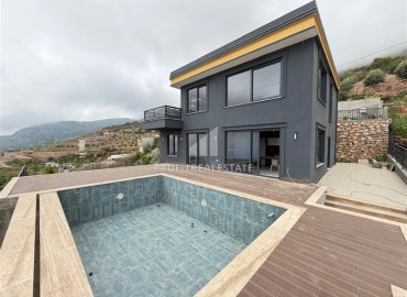 Новая частная двухэтажная вилла с тремя спальнями, 250м², с бассейном в горах района Алании Махмутлар ID-19151 фото-1