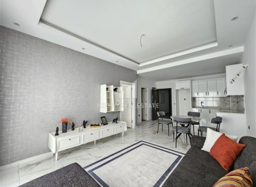 Меблированные двухкомнатные апартаменты, 68м², в новом комплексе с бассейном в центре Алании ID-19175 фото-4