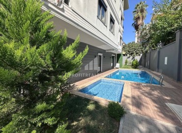 Меблированные двухкомнатные апартаменты, 68м², в новом комплексе с бассейном в центре Алании ID-19175 фото-14