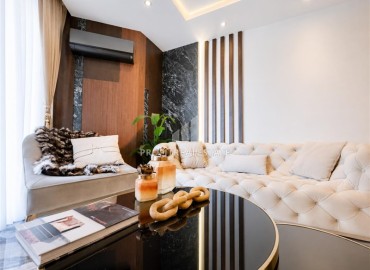 Фешенебельная квартира 1+1, 47,5м², в комфортабельном комплексе на первой береговой линии; Алания, Оба ID-19185 фото-6