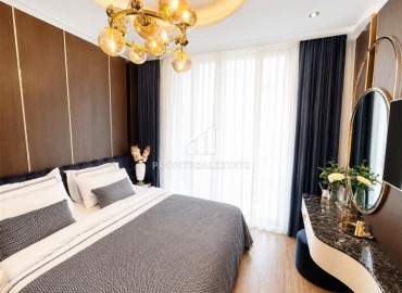 Фешенебельная квартира 1+1, 47,5м², в комфортабельном комплексе на первой береговой линии; Алания, Оба ID-19185 фото-9