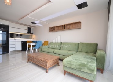 Элегантная видовая двухкомнатная квартира, 64м², в элитном комплексе района Каргыджак, Алания ID-19190 фото-3