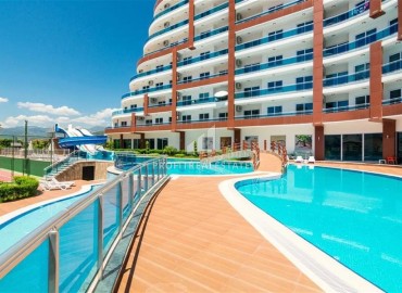 Видовые меблированные апартаменты 1+1, 65м², на высоком этаже в элитном комплексе в 500м от моря в Махмутларе, Алания ID-19194 фото-22
