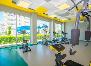 Видовые меблированные апартаменты 1+1, 65м², на высоком этаже в элитном комплексе в 500м от моря в Махмутларе, Алания ID-19194 фото-29
