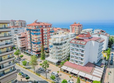 Большая квартира 2+1, 120м², с мебелью и бытовой техникой в уютном комплексе на первой береговой линии в Махмутларе, Алания ID-19210 фото-1