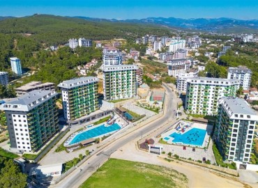Двухкомнатные апартаменты с видом на море, 55м² в комплексе премиум-класса в районе Авсаллар, Алания ID-19213 фото-11