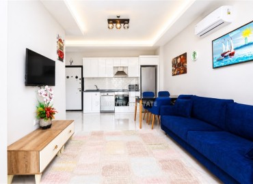 Элегантные апартаменты с одной спальней, 55м², с видом на море в комплексе премиум класса в районе Авсаллар, Алания ID-19234 фото-3