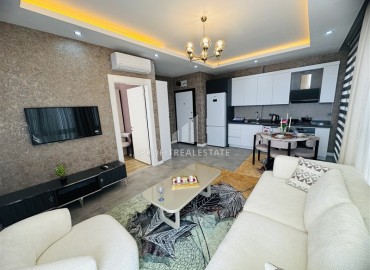 Элегантная квартира с одной спальней, 50м², в новостройке с инфраструктурой и отличной локацией в Каргыджаке, Алания ID-19240 фото-1