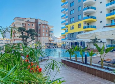 Видовая меблированная квартира 1+1, 55м², в элитной резиденции Махмутлара, в 600м от моря, Алания ID-19241 фото-1