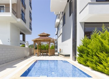 Видовые двухкомнатные апартаменты, 51м², с оригинальным интерьером, в 150м от моря в районе Каргыджак, Алания ID-19248 фото-23